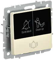 BRITE Кнопка звонка с инд. отел. 10А ВС10-1-9-БрКр беж. IEK | код BR-V14-2-10-K10 | IEK