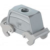 Крышка на кабель, разъема REVOS, Size 16, без уплотнителя, с двумя защелками, 1 отверстие с резьбой для кабельных вводов M32x1,5, с верхним расположением, материал корпуса: алюминиевый сплав | код 72.359.1635.1 | Wieland