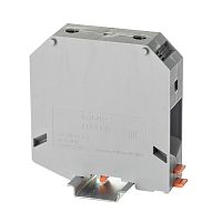 Клемма проходная, винтовой зажим, 2 точки подключения, 95 кв.мм, серая | код KRUH-95 | DKC