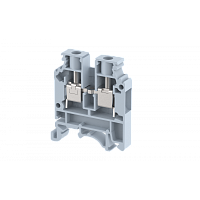 Клемма проходная винтовая 6 мм2, на 2 подключения, серая KUT6N(G) | код 1104010000 | Elmex
