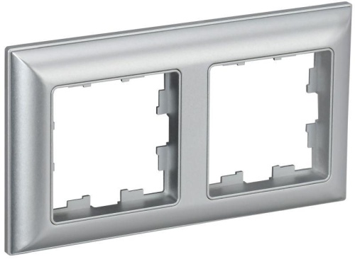 Рамка 2-м BRITE РУ-2-Бр алюм./алюм. | код BR-M22-12-K47 | IEK