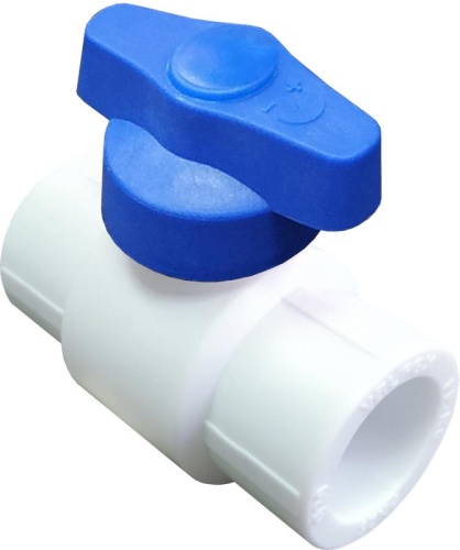 Кран шаровой 20 полупроходной с син. ручкой (100/20) бел. | код 20255020B | VALFEX Кран шаровой 20 полупроходной с син. ручкой (100/20) бел. | код 20255020B | VALFEX
