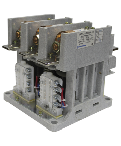 Контактор вакуумный КВТ-1,14-2,5/125-3 У3, трёхполюсный, 125А, 380В, 2з+2р, нереверсивный, без реле, с литым модулем питания, IP00 (ЭТ) | код ET011702 | Электротехник Контактор вакуумный КВТ-1,14-2,5/125-3 У3, трёхполюсный, 125А, 380В, 2з+2р, нереверсивный, без реле, с литым модулем питания, IP00 (ЭТ) | код ET011702 | Электротехник