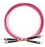 Cabeus FOP-50-OM4-ST-ST-25m Шнур оптический duplex ST-ST 50/125 mm OM4 25м LSZH | код 9099c | Cabeus