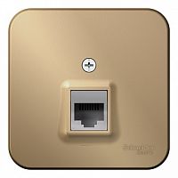 Розетка телефонная 1xRJ11 BLANCA, титан | код. BLNIA011004 | Schneider Electric