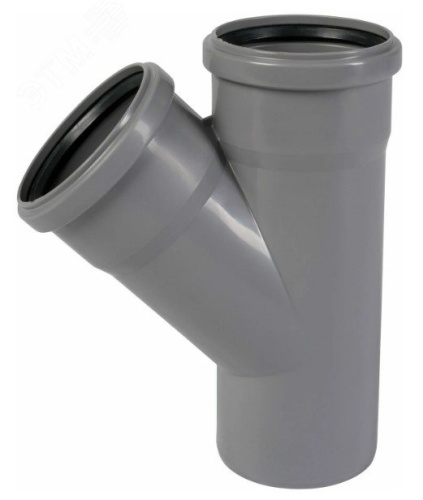 Тройник канализационный (полипропилен) 75x75/45град. | код 207745 | PRO AQUA