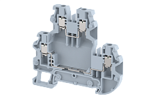 Клемма проходная винтовая 2,5 мм2, двухуровневая, на 4 подключения, зеленая TQ2.5-2T-GREEN | код 1202020003 | Elmex