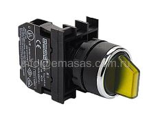 Переключатель 0-1 с фиксацией желтый (1НО) | код B100SL20S| EMAS