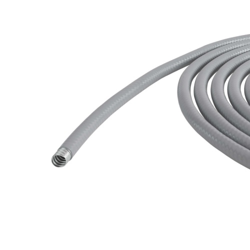 Металлорукав DN 12мм в гладкой ПВХ изоляции, Dвн 12,0 мм, Dнар 18,0, 50 м, цвет серый | код 6070R-12 | DKC