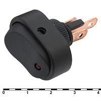 Клавишный переключатель RUICHI ASW-20D-3, подсветка точечная красная | код 86439 | Ruichi