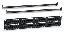 Cabeus PL-48-Cat.5e-Dual IDC Патч-панель 19 (2U), 48 портов RJ-45, категория 5e, Dual IDC, с задним кабельным организатором | код 7001c | Cabeus