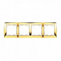 Рамка 4 поста 82, золотой | код. 82744-66 | Simon