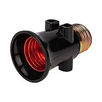 Патрон-розетка E27 карболитовый черн. с этикеткой | код 11-8855 | Rexant