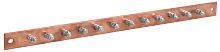 ITK Шина заземления 483х25x3мм медь ШМТ М1 12 точек подключения М6 | код ER-12-325-M1 | IEK