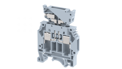Клемма проходная винтовая с электронными компонентами 10 мм2, на 4 подключения, зеленая KPCH6(GR) | код 1105500003 | Elmex