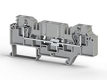 Клеммник пружинный измерительный с 2-мя тест.разъемами 6кв.мм сер. WGO 5 Klemsan 376190