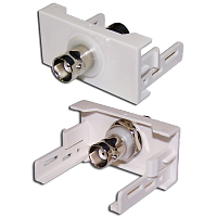 Вставка Mosaic 22.5x45 с BNC-адаптером BC-009, белая | код LAN-WA-LP-BNC-WH | LANMASTER