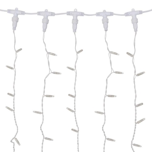 Гирлянда светодиодная "Светодиодный Дождь" 2х3м 600LED тепл. бел. 90Вт 230В IP65 эффект мерцания провод силикон. прозр. (нужен шнур питания 303-500-1) Neon-Night 235-326 фото 4