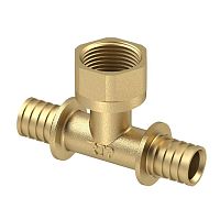 Тройник аксиальный латунь внутр. резьба 20х1/2дюйм жел. | код 34807 | RTP