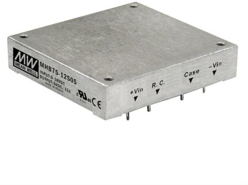 Источник питания DC-DC, 75Вт, вход 18…36В, выход 24В/3.13А, рег.выхода ±10% Uном, изоляция 1500В DC, в корпусе на печатную плату 57.9х61x12.7мм, -40…+100С, дист вкл/выкл | код MHB75-24S24 | MeanWell Источник питания DC-DC, 75Вт, вход 18…36В, выход 24В/3.13А, рег.выхода ±10% Uном, изоляция 1500В DC, в корпусе на печатную плату 57.9х61x12.7мм, -40…+100С, дист вкл/выкл | код MHB75-24S24 | MeanWell