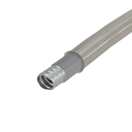 Металлорукав DN 15мм в гладкой SEBS изоляции и оплетке из нержавеющей стали, Dвн 15,5 мм, Dнар 21,0, 50 м | код 607STX016 | DKC