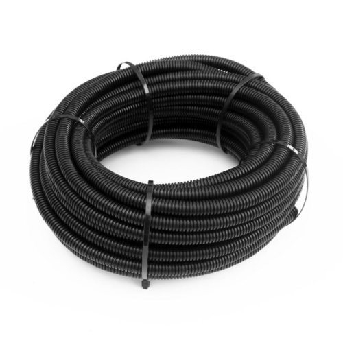 Труба гофрированная ПА негорючая (НГ) стойкая к ультрафиолету разрезная черная dвн 9,8 мм, dнар 13,2 мм (25м/уп) | код PR02.0327 | Промрукав фото 2