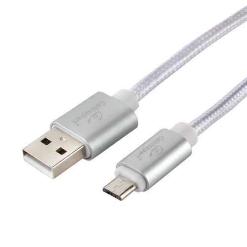 Кабель USB 2.0 Cablexpert CC-U-mUSB02S-1.8M, AM/microB, серия Ultra, длина 1.8м, серебристый, блистер | код CC-U-mUSB02S-1.8M | Cablexpert Кабель USB 2.0 Cablexpert CC-U-mUSB02S-1.8M, AM/microB, серия Ultra, длина 1.8м, серебристый, блистер | код CC-U-mUSB02S-1.8M | Cablexpert