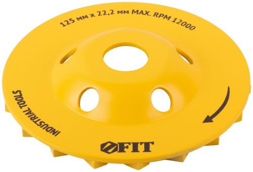 Диск алмазный шлифовальный, посадочный диаметр 22.2 мм, ''Турбо-сегмент'' 125 мм | код 39516 | FIT фото 6