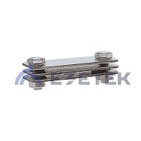 Зажим соединительный полоса — полоса параллельный, оцинкованная сталь | код 90558 | ЕЗЕТЕК