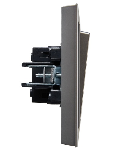 BRITE Выключ. 1-кл. 10А в сб. ВСР10-1-0-БрС сталь IEK | код BR-V10-0-10-K46-F | IEK фото 3