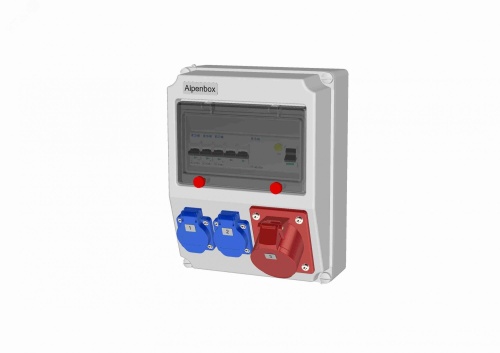 Устройство распределительное настенное пластик IP44 40A корпус 222х284х122 серый | код 10002 | AlpenBox