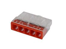 Строительно-монтажная клемма СКМ EU2.5-415 5 отверстия (0.75-2.5мм2) HLT | код 081-20-23 | HLT