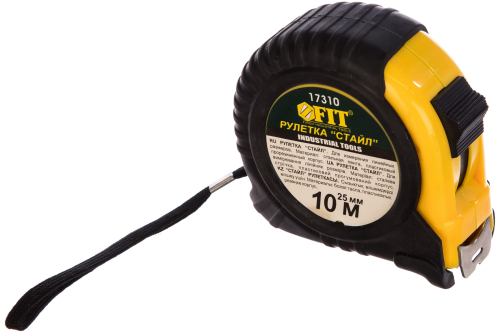 Рулетка Профи, прорезиненный корпус ''Стайл'' 10 м x 25 мм | код 17310 | FIT Рулетка Профи, прорезиненный корпус ''Стайл'' 10 м x 25 мм | код 17310 | FIT