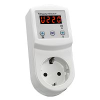 Реле контроля напряжения KD230S, 16A, 230VAC, Umin(160_210V)/Umax(220_280V), 0.02_0.5s/5_600s, LED-дисплей, розеточное | код KD230S | RELETEK