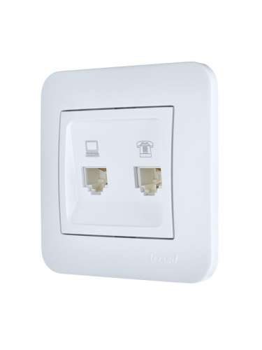 Розетка компьютерная+телефонная 2-м СП ASTI RJ45 + RJ11 в сборе бел. LEZARD 7081-0202-143 фото 3 Розетка компьютерная+телефонная 2-м СП ASTI RJ45 + RJ11 в сборе бел. LEZARD 7081-0202-143 фото 3