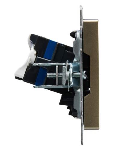 BRITE Роз. комп. 2-ая RJ45 кат.6 РК11-2-БрШ шамп. IEK | код BR-K20-2-K37 | IEK фото 2