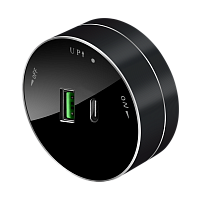 MuitiTrack Розетка 2хUSB (тип А+С) 18Вт, 5В/3А Антрацит | код MTK13003B | Systeme Electric