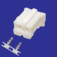 Разъём питания низковольтный RUICHI HB-02 (MU-2F) наклон 2.0 мм+клеммный, 2 контакта | код 107453 | Ruichi