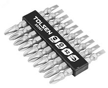 Набор вставок (бит) торцевых 1/4'', PH2 х 5,5х0,8 мм, 65 мм, двухсторонних, 10 предметов | код TT20361 | Tolsen