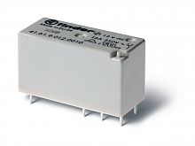 Низкопрофильное миниатюрное электромеханическое реле, монтаж на печатную плату, выводы с шагом 5мм, 1NO 16A, Контакты AgNi, катушка 48В DС, влагозащита RTIII | код 416190480311 | FINDER