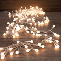 Гирлянда Мишура LED 3 м прозрачный ПВХ, 288 диодов, цвет ТЕПЛЫЙ БЕЛЫЙ | код 303-606 | NEON-NIGHT