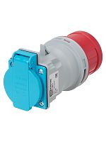 Адаптер IP44 16A с 3Р+PЕ+N 380В на 2Р+PЕ 220В TDM | код SQ0611-0071 | TDM