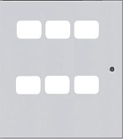 Дверь для ЩЭ 6 кв. 3 окна в ряд по горизонтали EKF | код mb29-d-g-6 | EKF