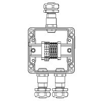 Взрывозащищенная клеммная коробка из алюминия TBE-A-12-(2xCBC.2-2xCBC.2(i)-2xTEO.2)-2xKAEPM2MHK-20(A)-1xKAEPM2MHK-20(C)1Ex e IIC Т5 | код 1201.121.22.11C | DKC
