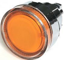 КМЕ 41ЛС желтый IP40 LAY4-BW35.BR Головка плоская стальная с возвратом с подсветкой 22 мм | код LAY4-BW35.BR | Briswik