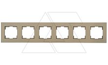 Rita - Рамка 6 постов, горизонтальный монтаж, антрацит | код 2220-800-1686 | Mutlusan