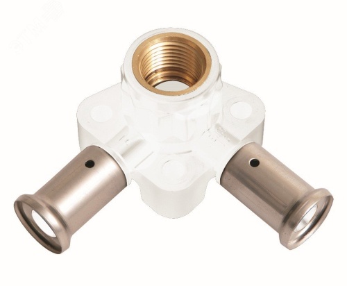 Водорозетка пресс 20х1/2'ВРх20, угловая 40мм, ПВДФ белая | код 3PKW-200420 | Henco