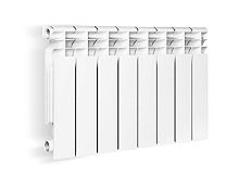 Радиатор алюминиевый секционный 350/80/8 боковое подключение | код Р0000010794 | Oasis