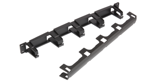 Органайзер кабельный NIKOMAX 19, 1U, глубина колец 70мм, пластиковый, с крышкой, черный | код NMC-OP700C | NIKOMAX