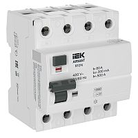 ARMAT ВДТ R10N 4P 80А 300мА тип B IEK | код AR-R10N-4-080B300 | IEK